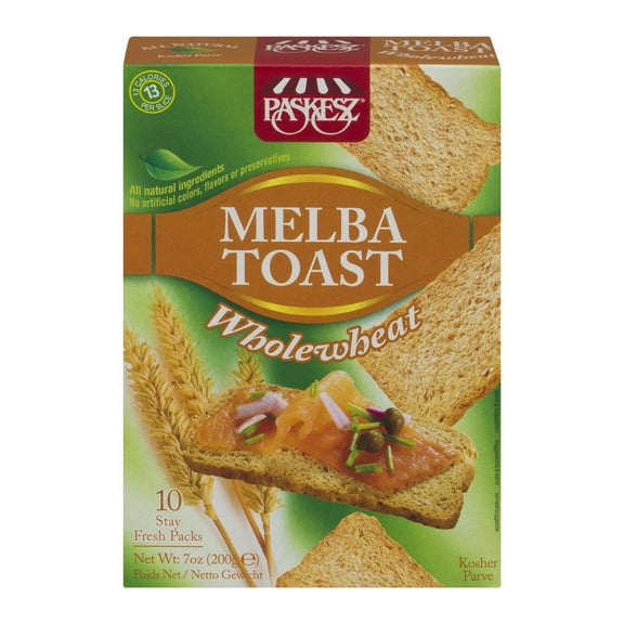 Paskez 7 Oz Melba Tst Whole Wheat