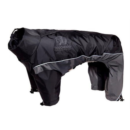 Touchdog Quantum-Ice Full-Bodied Adjustable and 3M Reflective Dog Jacket with Blackshark Technology Black - Extra Small