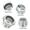 thumbnail image 3 of Uxcell Air Compressor Oil Sight Glass, 1/2" NPT Male Thread Aluminum Alloy Oil Liquid Level Parts with O-ring 3 Pcs, 3 of 6