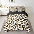 thumbnail image 2 of Manfei Brown Cheetah Print Twin Bedding Sets 7pcs, Wild Animal Bedding Comforter Set, Aesthetic Leopard Print Sheet Sets, Luxury Bedroom Decor, 2 of 8