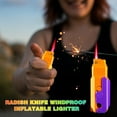 thumbnail image 2 of Fankiway Lighters for Candle, Gravity Radish Decompression inflatable Red Flame Lighter Windproof Direct Charge Lighter, 2 of 4