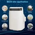 Acekool 10,000 BTU Portable AC, Cools 450 Sq. Ft, With Dehumidifier, Fan, Auto Modes, Remote
