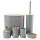 thumbnail image 2 of Juego de 6 accesorios de baño, cepillo de inodoro, baño sencillo, ligero, para basura Gris, 2 of 9