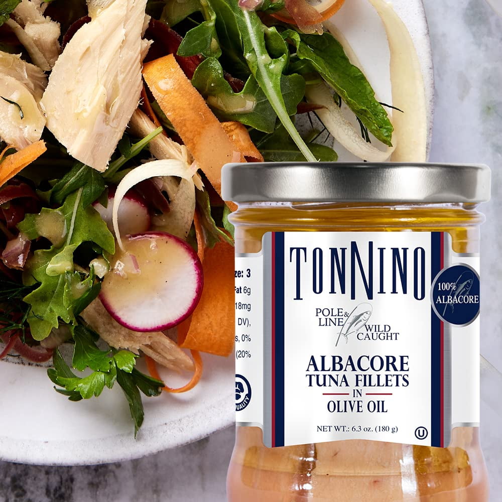 (Pack of 6) Tonnino Albacore Tuna Fillets in Olive Oil, 6.3 oz