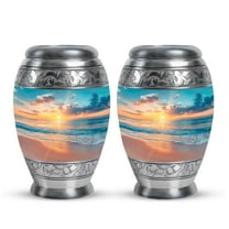 SUBSH Beach Urn - Small Urns for Human Ashes - Cremation Urn - Cremation Urn Human Ashes - Urns for Ashes Adult Female Mom - (3 inch Pack of 2)