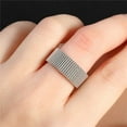 thumbnail image 4 of Men's Women's Stainless Steel Mesh Ring Wedding Band Comfort Fit Size 6 to 12, 4 of 5