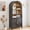 71" Arched Black, variant on LEFHDA 78" Tall Bookshelf, Arched Bookcase with Drawers, Boho 6-Tier Bookshelf with Storage, Rattan Open Display Storage Shelf Bookshelf for Living Room Bedroom & Classroom(Oak)