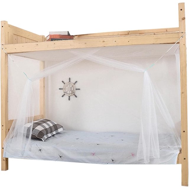 Mosquitera para Dormitorio, Dormitorio, Litera - Mosquitera Cuadrada - Para Cama de Estudiante, Cama Portátil - Accesorios de Ropa de Cama - Blanco 90*190*160cm ShuxiuWang 9024735614302