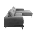 thumbnail image 3 of Poundex Furniture 2 Piece Leather Sectional Set in Antique Gray Color, 3 of 5