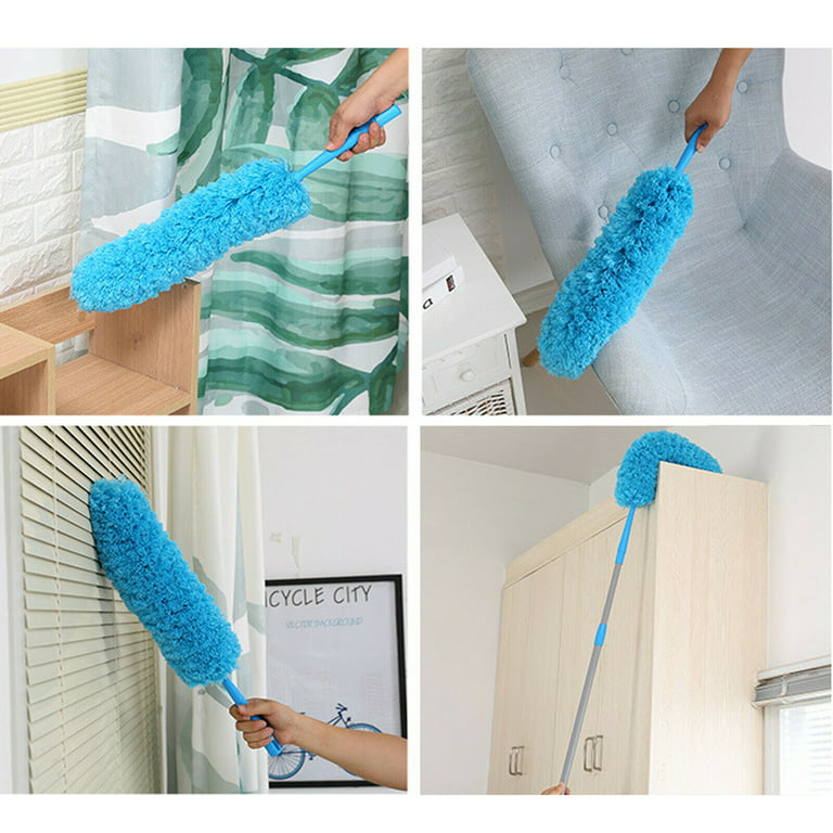 BomdoG Flexible Fan Dusting Brush 10PCS(Non-Disassembly Cleaning), Bendable Dusting Brush, Microfiber Dust Collector, Electric Fan Cleaner, Electric Fan