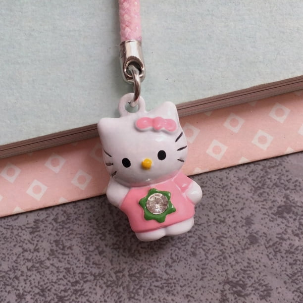Accesorios Kawaii Sanrios Hello Kitty, Mini campanas, dijes para teléfono, llaveros, Bolsa Escolar, decoraciones, regalos para niñas y amigos