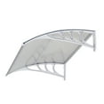 thumbnail image 4 of Window Door Awning Canopy 40" x 30" Polycarbonate Cover Outdoor Window Awning Exterior Front Door Overhang Patio Awning for Sun Shutter, UV, Rain, Snow Protection, Hollow Sheet Silver Gray, 4 of 15