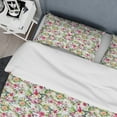thumbnail image 4 of Designart 'Pattern Red Roses on White Background' Traditional Duvet Cover Set, 4 of 4