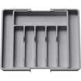 thumbnail image 5 of FeiFu Plastic Utensil Organizer Drawer Silverware Storage Box Kitchen Cutlery Organizer with Dividers Flatware Tray for Spoons Forks Knives​, 5 of 7