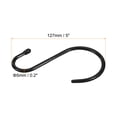 thumbnail image 2 of Unique Bargains 5' S Shaped Hooks, 6 Pack Multipurpose S Hanging Hooks, Black, 2 of 5