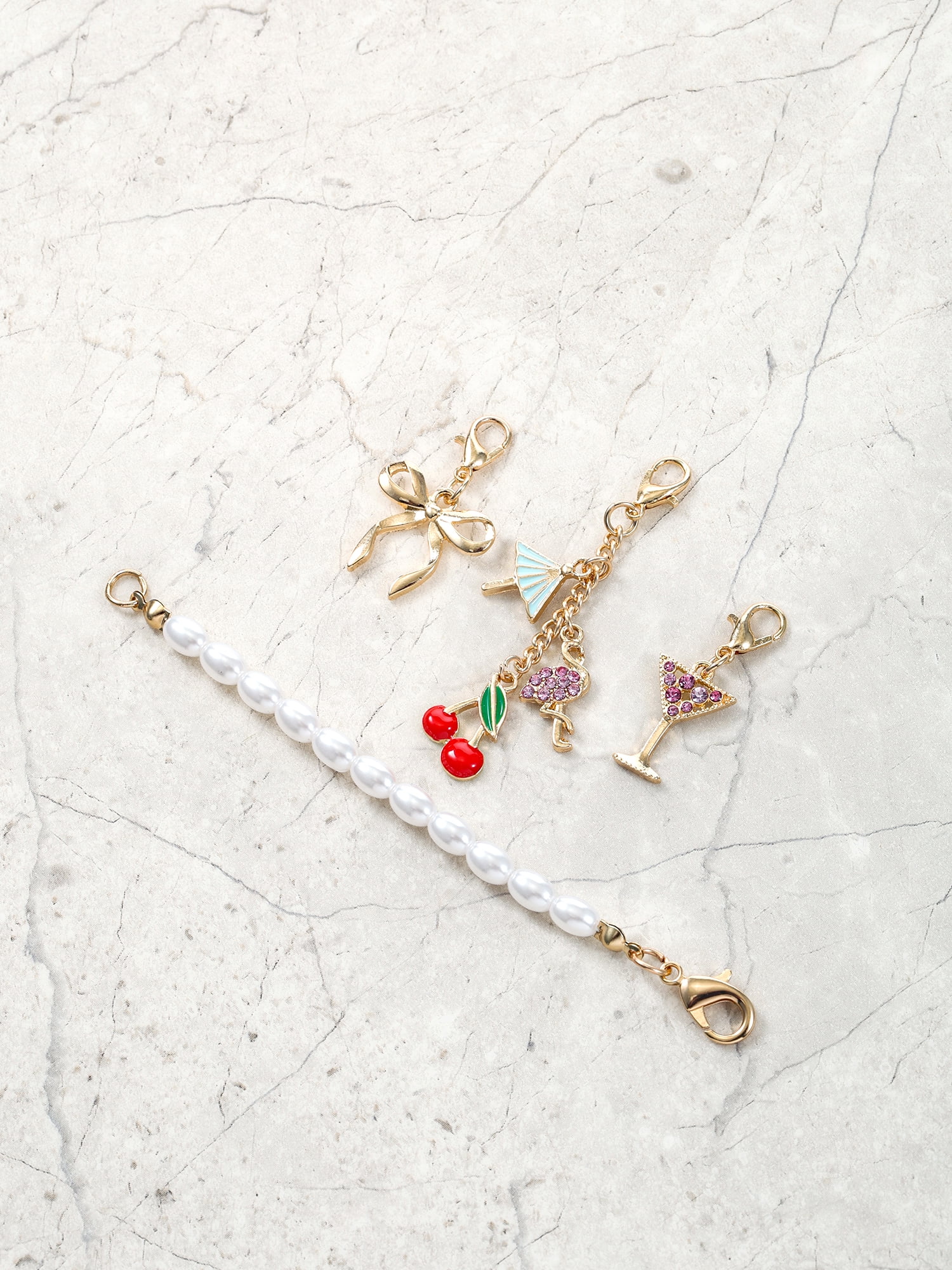Packed Party Pretty in Pink Drink Charm Set, Drink Charm and Accessory, 4 Pieces