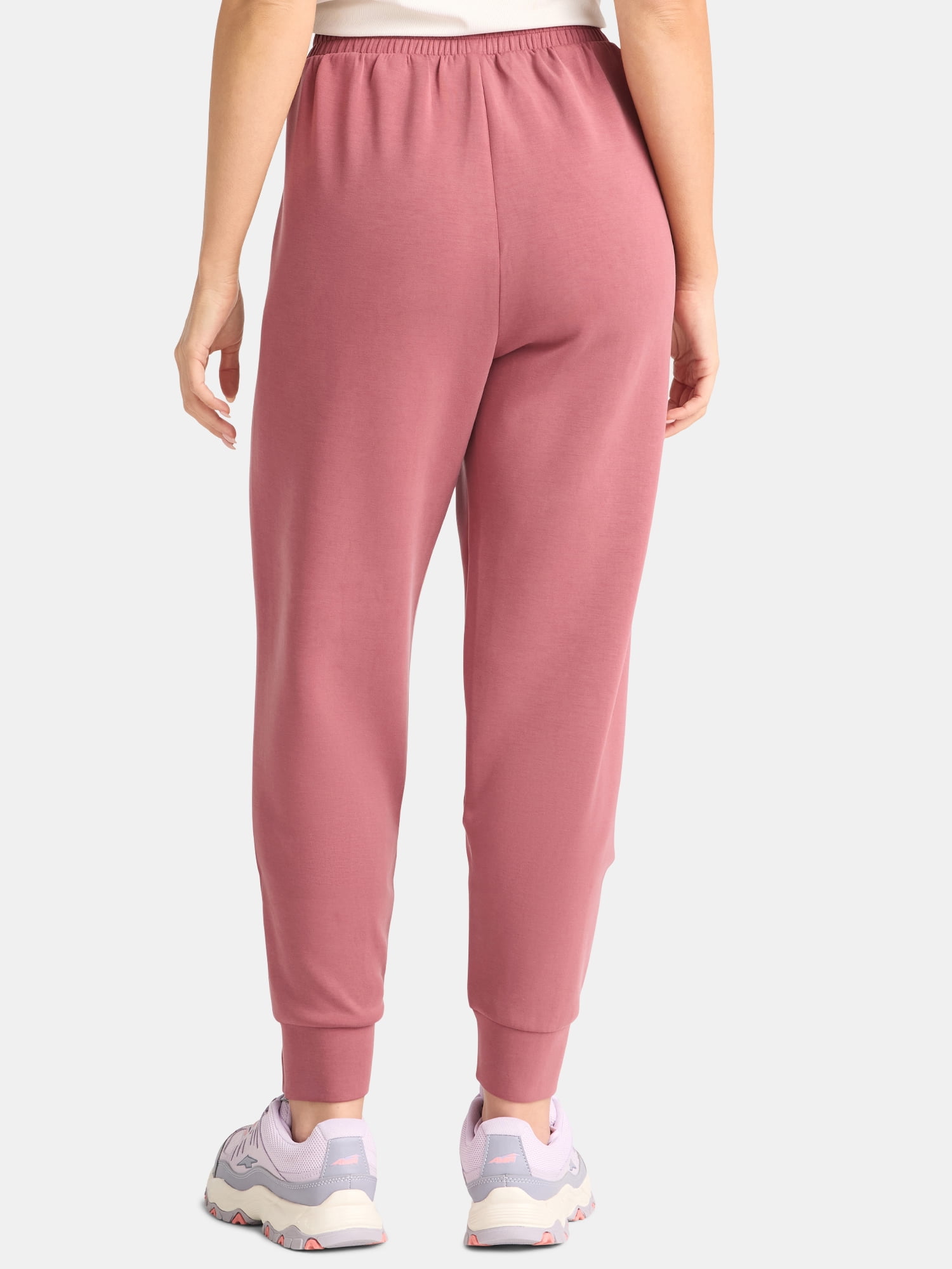 Avia Women's and Women's Plus ScubaKnit Pleat Joggers with Pockets, Size XS-4X