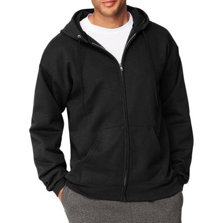 Hanes Men's Full Zip Ultimate Heavyweight Hoodie, Black, Medium ...