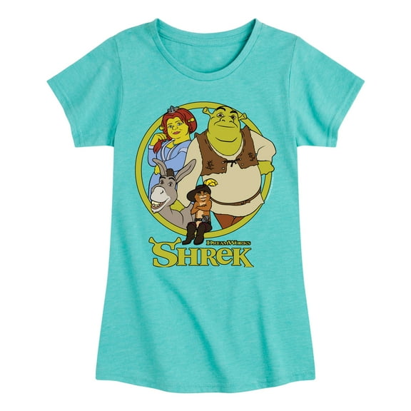Shrek - Group Image  - Toddler And Youth Girls Short Sleeve Graphic T-Shirt