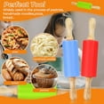 thumbnail image 6 of 4 Pack Mini Rolling Pin for Kids,9 Inch Wooden Handle Rolling Pin Non-Stick Silicone Rolling Pins for Children Cake Baking, 6 of 7