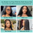 thumbnail image 2 of Human Braiding Hair for Boho Braids Deep Water Wave Bulk Human Hair 110g 16 Inch Curly Hair for Boho Braids Extensions No Weft 12A Wet and Wavy Human Hair Braiding Hair, 2 of 8