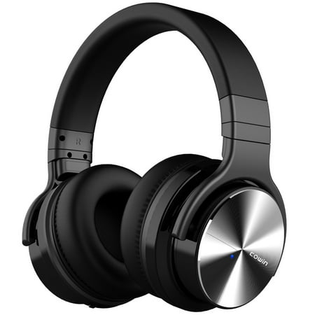 COWIN E7 PRO [2018 Upgraded] Active Noise Cancelling Headphones Bluetooth Headphones with Microphone Deep Bass Wireless Headphones Over Ear 30H Playtime - Black
