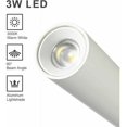 thumbnail image 4 of Lámpara de lectura de libros de material de aluminio con disipación de calor y fácil instalación para montaje en pared con tubo flexible, bombilla LED de 3 W, ángulo de haz estrecho, 3000 K, blanco, 4 of 5