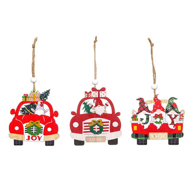 Naiovety 3 piezas colgante de Navidad fiesta de Festival colgante árbol de Navidad chimenea pared ventana ornamento hogar comedor Kits de decoración para fiestas