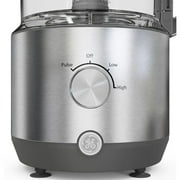 GE 550-Watt 12-Cup Food Processor with Accessories and Stainless Steel Blades, Stainless Steel