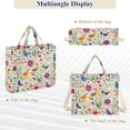 thumbnail image 6 of FORMRS Womens Corduroy Tote Bag Crossbody Shoulder Handbag with Pocket, Purple Cartoon Animals, 6 of 7