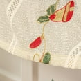 thumbnail image 6 of PONPRNGY 1Pc Christmas Bell Embroidered Christmas Holiday Kitchen Window Rod Pocket Swag Curtain, 6 of 6
