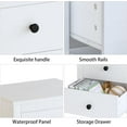 thumbnail image 4 of AWQM Nightstand, 3 Drawers Dresser for Bedroom, Modern Bedside Sofaside Cabinet, End Table with Storage, Night Stand for Bedroom, Closet, Entryway, College Dorm, White, 4 of 6