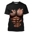 thumbnail image 5 of ALLLIST Workout Tops Crew Neck Black Short Sleeve Muscle Printed Gift Graphic T-Shirts Loose Classic Tee for Men, 5 of 6