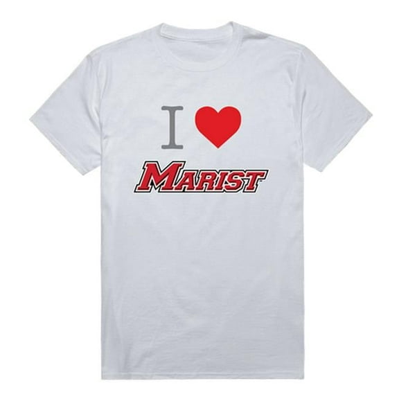 W Republic Products 551-335-WHT-02 Marist College I Love T-Shirt, White - Medium