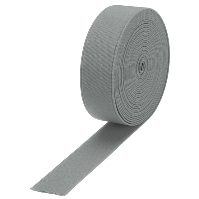 Bandas elásticas para coser de 1.2" (3 cm) 5 yardas de elástico de punto gris claro para pelucas, cinturillas, pantalones