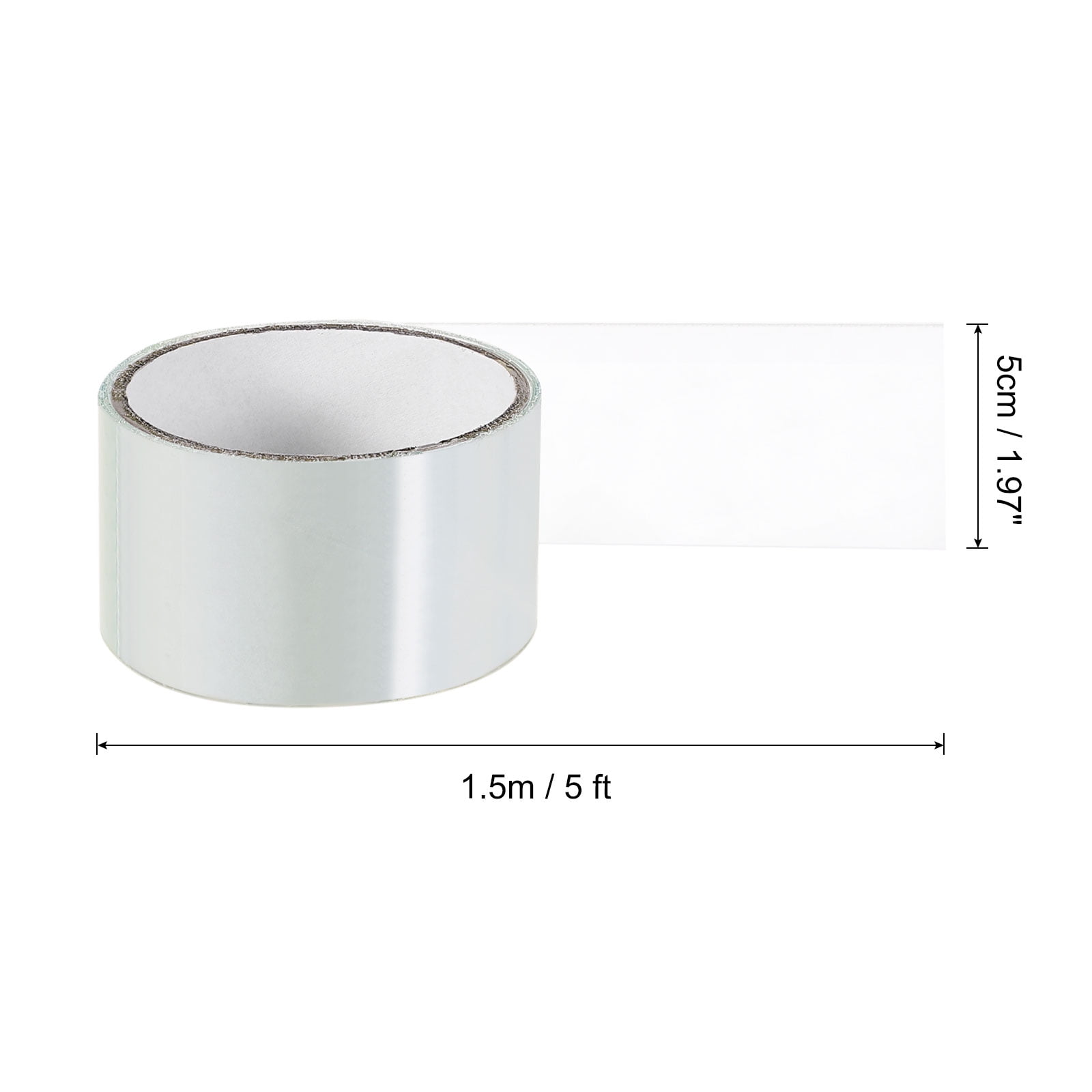 Uxcell Polyvinyl Chloride Waterproof Patch Seal Tape 2 in x 5 Ft Leak Proof Repair Sealing Tape Transparent