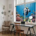 thumbnail image 5 of Funny Diving Panda Kitchen Curtains 54 Inch Length, Ocean Sea Coastal Coral Fish Marine Life Tiers Curtains for Bathroom Bedroom Cafe, Light Filtering Small Window Treatment Drapes 2 Panels 42"Wx54"L, 5 of 8