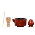 thumbnail image 4 of Conjunto de para la preparación de matcha con batidor y tazón Rojo, 4 of 9
