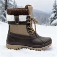 thumbnail image 3 of Berhood Kids Snow Boots Boys Girls Winter Boots Water Resistant Anti-slip Warm Lining Boots Brown 2 Big Kid, 3 of 6
