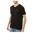 thumbnail image 2 of Lacoste Mens V-neck Pima Cotton Jersey T-shirt Black TH6710 031, 2 of 3
