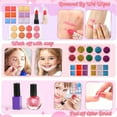 thumbnail image 4 of Freecat Girl Makeup Kit, 54pcs Washable Makeup Set Toys for Kids Girls Ages 3-6, Christmas & Birthday Gift for Girls Age 3 4 5 6 7 8, Pretend Play Rose Red Case Toys., 4 of 8