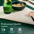 thumbnail image 5 of Evlmd Placemats, Woven Cross Weave Place Mats for Dining Table Mats, PVC Vinyl Kitchen Mat, Classic Beige Placemats Set of 4, 12x18 Inch, 5 of 7