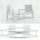 thumbnail image 5 of Organizador de estante de baño triangular adhesivo de Acero Inoxidable Sincero Plata, 5 of 9