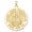 Yellow Gold, variant on PicturesOnGold.com Saint Jude Scalloped Religious Medal - 3/4 inch Size of a Nickel -Sterling Silver