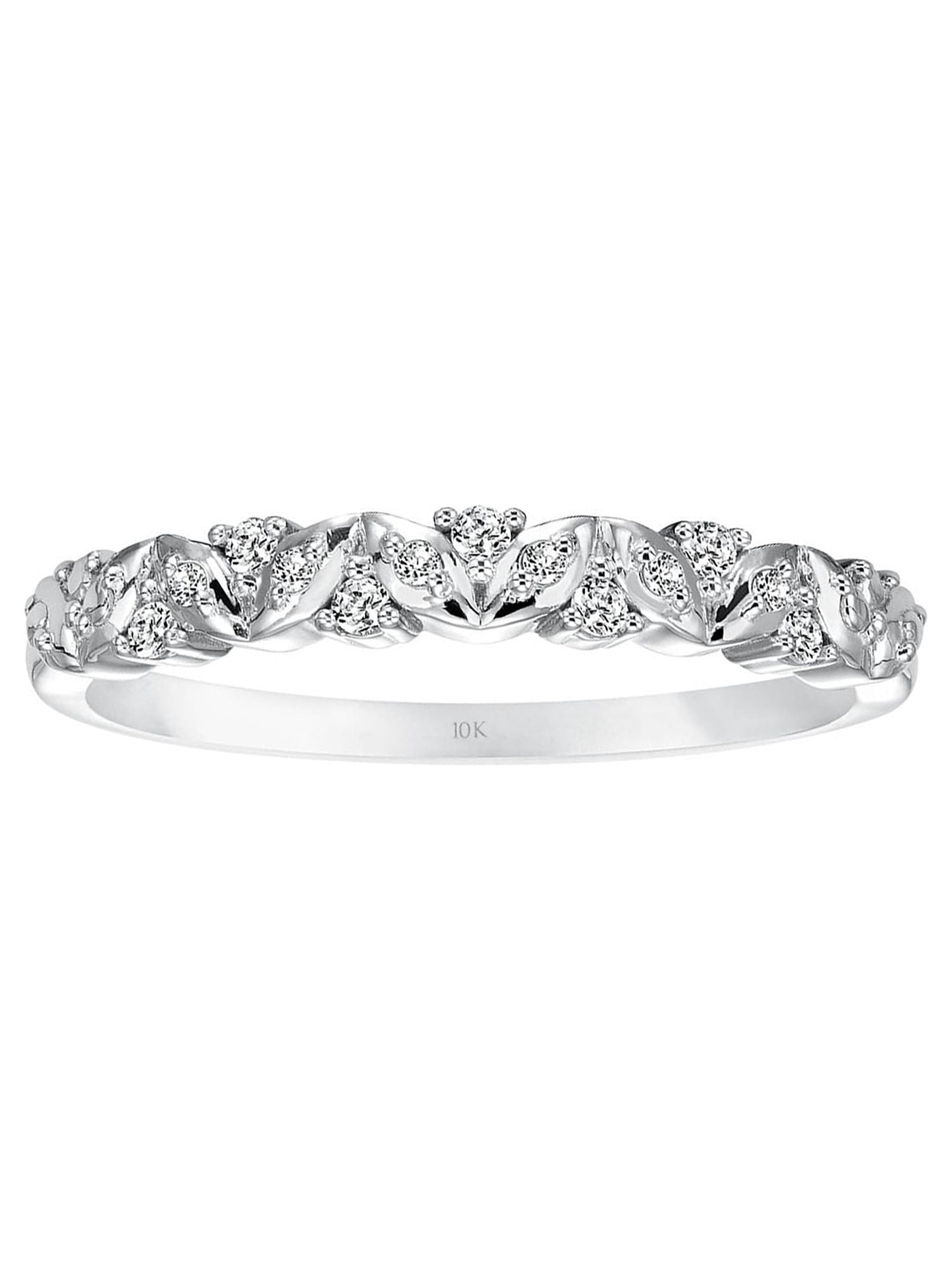 1/10 Carat T.W. Diamond 10kt White Gold "Sweet Rememberance" Women's Anniversary Band