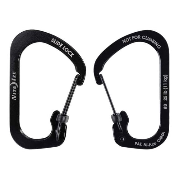 Nite Ize SlideLock Combo - Carabiner clip kit - black