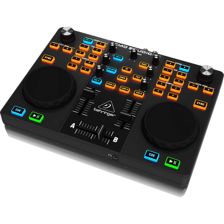 Behringer CMD Studio 2A Portable Dual-Deck DJ MIDI Controller w/ 4-Channel Audio (Best 4 Deck Dj Controller)