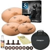 Zildjian S390 S Series Performer Cymbal Set with 20" Medium Ride, 18", 16" Thin Crash, 14" Master Sound Hi-hats, Bag, Felts, Sleeves, Polish and Cloth