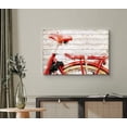 thumbnail image 2 of wall26 Canvas Print Wall Art Red Faded Bike Seat and Passenger Wooden Background Decorative Bicycles Digital Art Modern Art Contemporary Relax/Calm for Living Room, Bedroom, Office - 12x18 inches, 2 of 5
