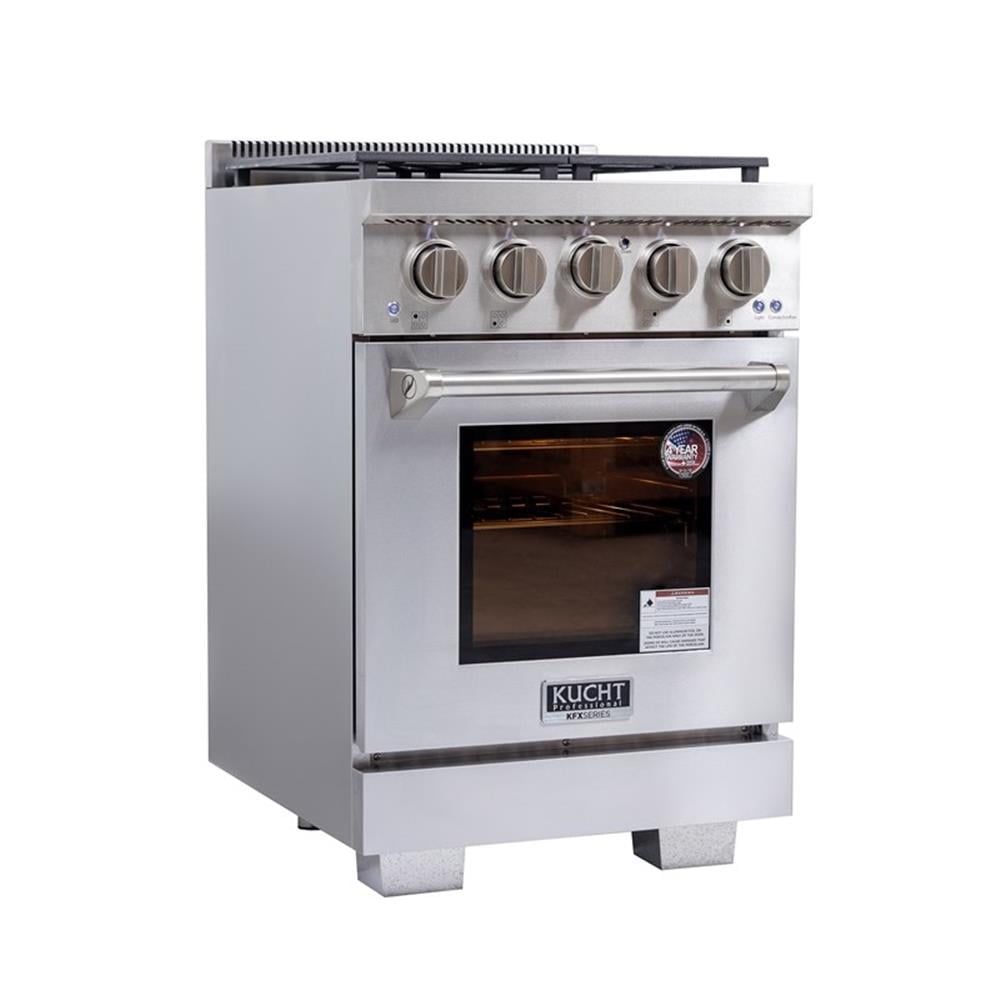 Pemberly Row 24" Natural Gas Range in Stainless Steel with True Simmer Burners